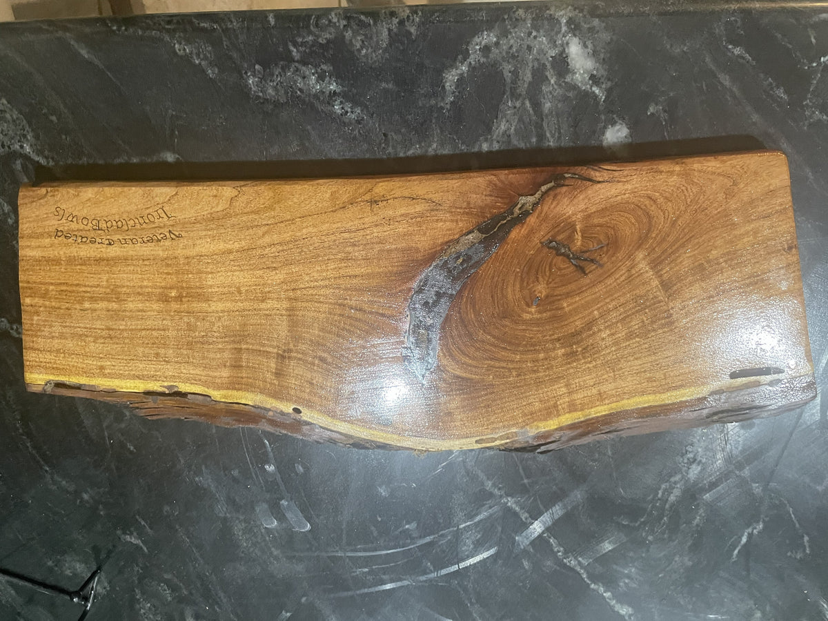Handcrafted Live Edge Mesquite Charcuterie & Serving Board (19" x 7" x 1")