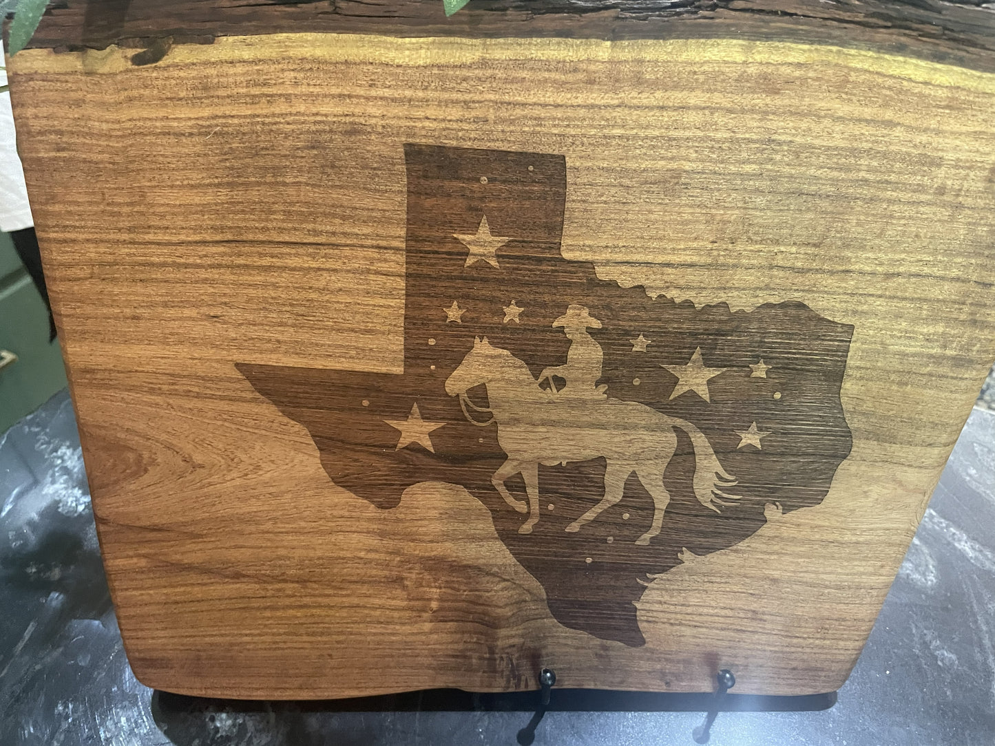 Texas Stars and Cowboy Inside the State of Texas