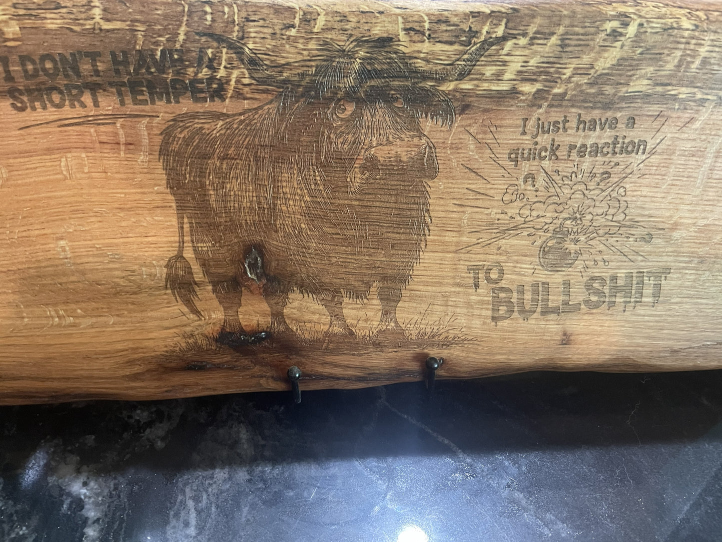 The Highland Cow "Zero Bull" Serving Board