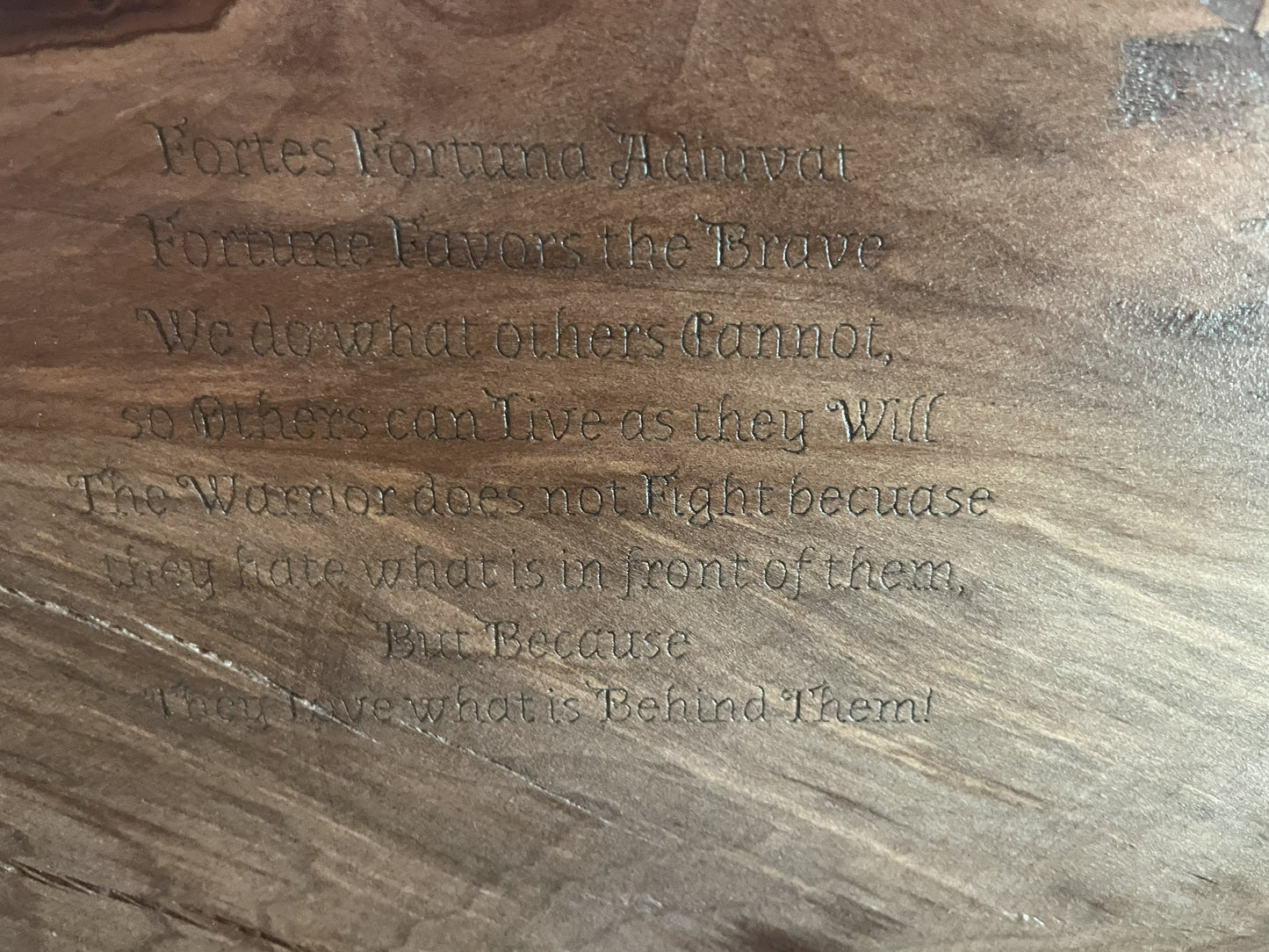 Freedom Isn't Free Military Tribute Charcuterie Board | Handcrafted Patriotic Display Board
